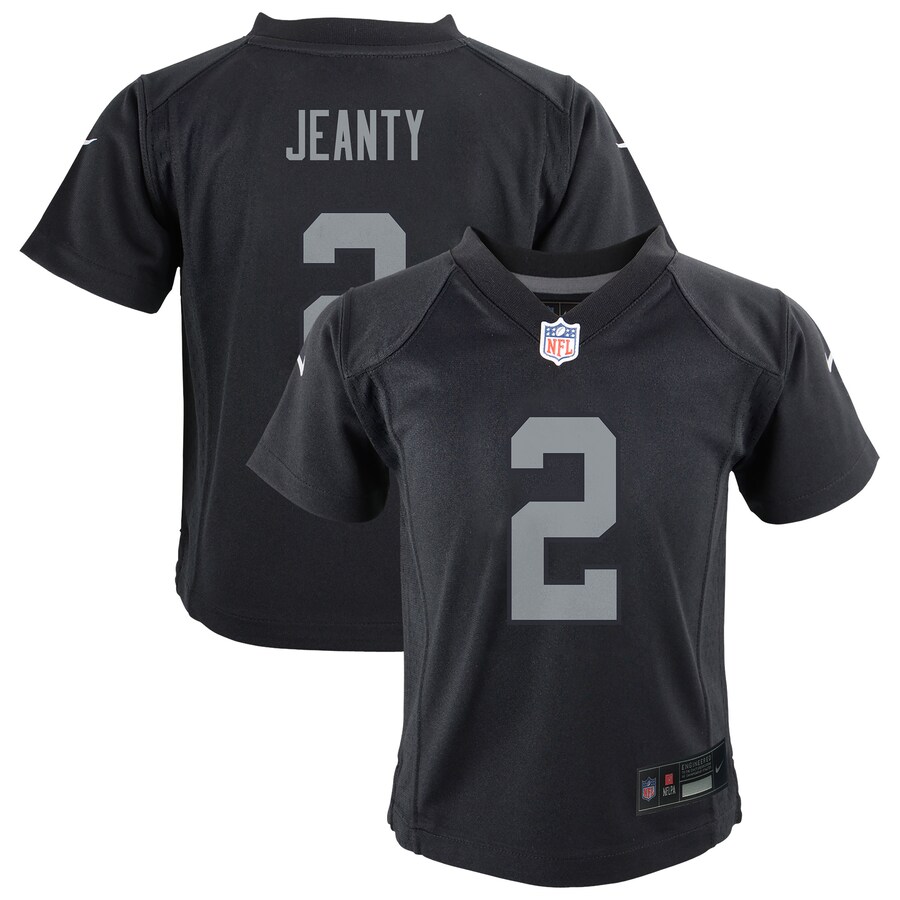 Ashton Jeanty Las Vegas Raiders Nike Infant Team Game Jersey - Black thumbnail 1