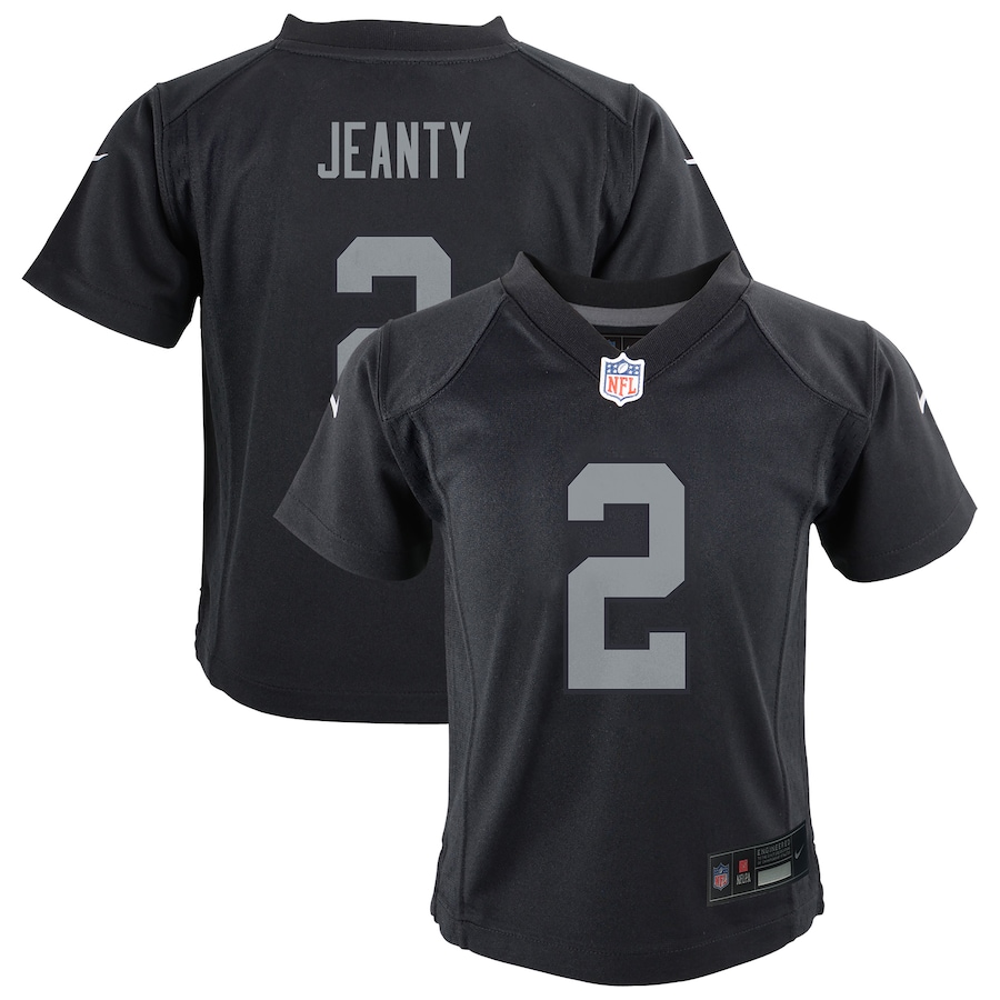 Ashton Jeanty Las Vegas Raiders Nike Infant Team Game Jersey - Black thumbnail 2