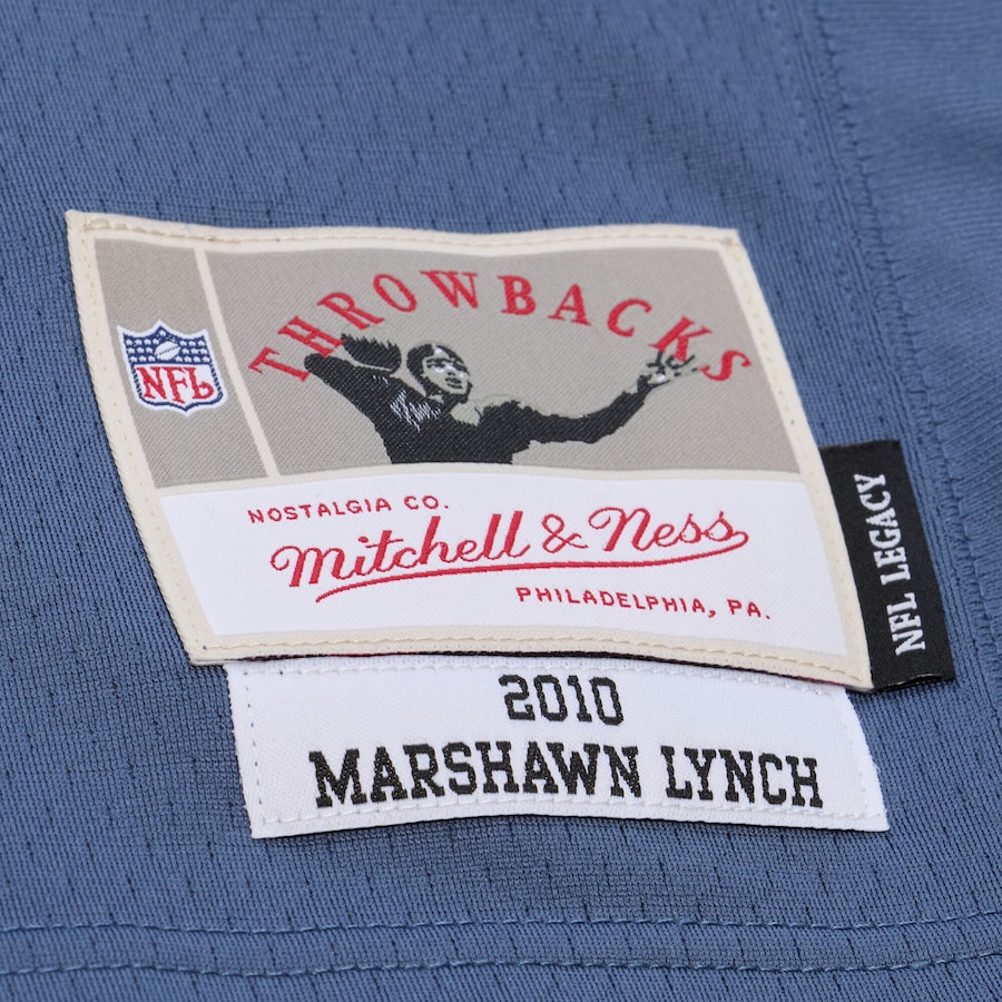 Marshawn Lynch Seattle Seahawks Mitchell & Ness 2010 Legacy Throwback Replica Jersey - Blue thumbnail 6