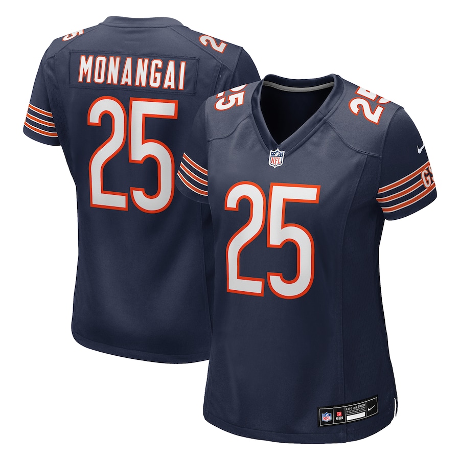 Kyle Monangai Chicago Bears Nike Women's Team Game Jersey -  Navy thumbnail 2