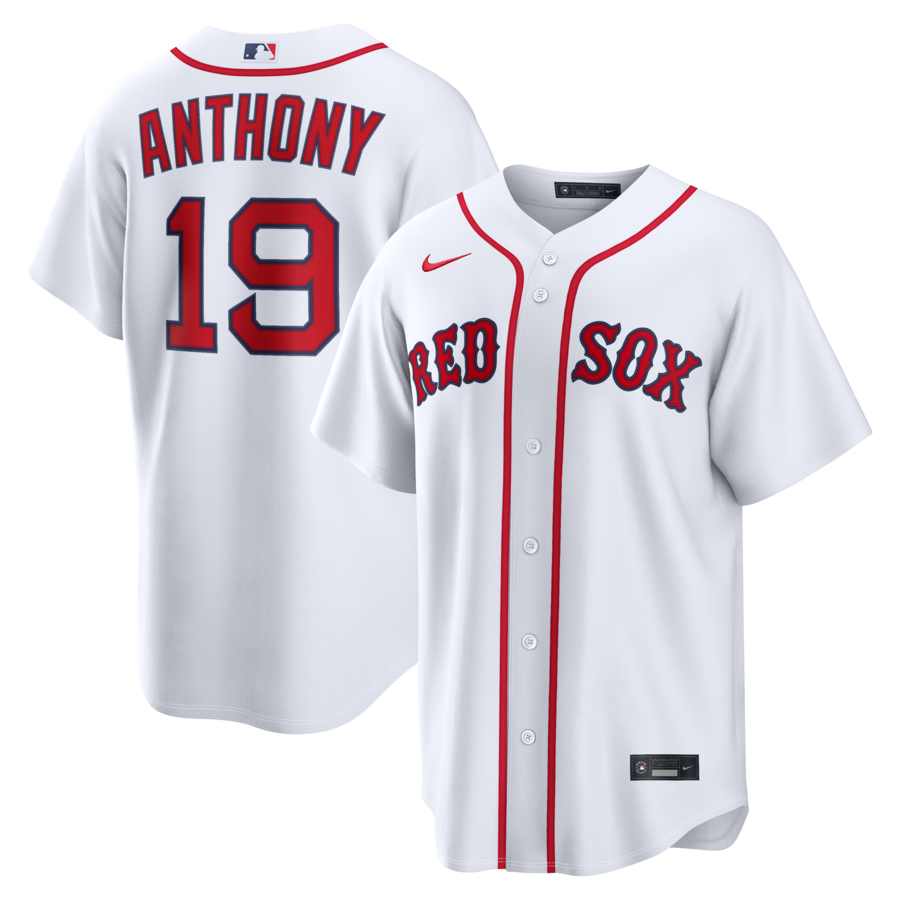 Roman Anthony Boston Red Sox Nike Home Replica Jersey - White thumbnail 1