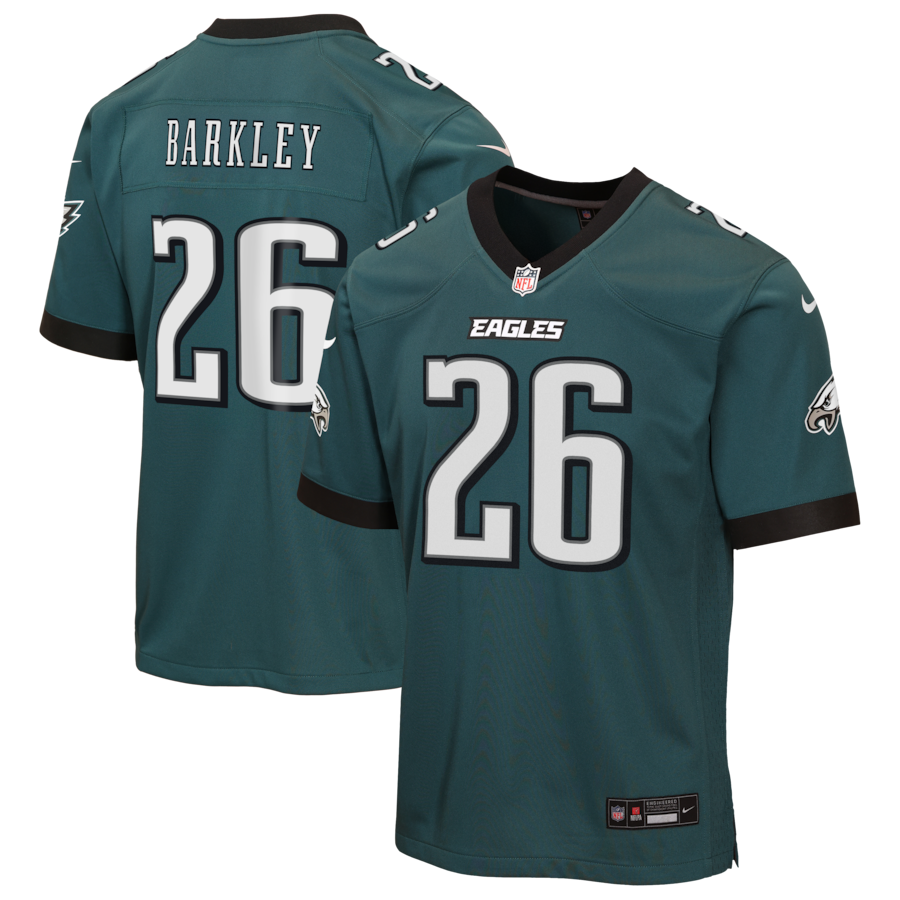 Saquon Barkley Philadelphia Eagles Nike Youth Team Game Jersey - Midnight Green thumbnail 2
