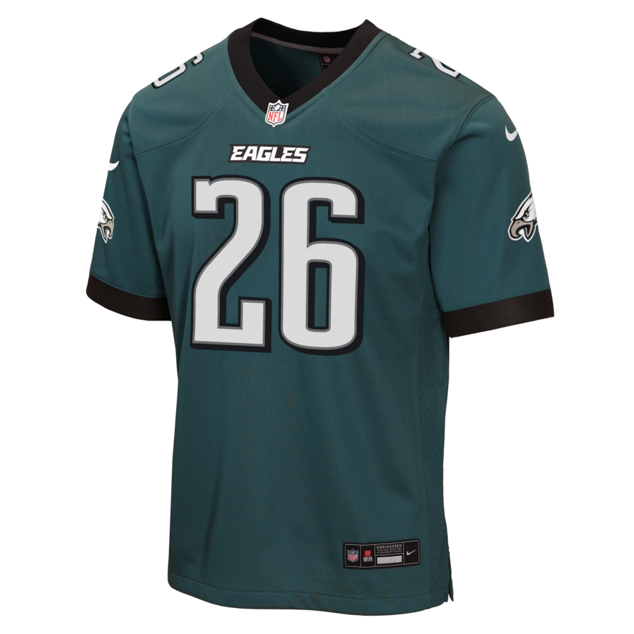 Saquon Barkley Philadelphia Eagles Nike Youth Team Game Jersey - Midnight Green thumbnail 3