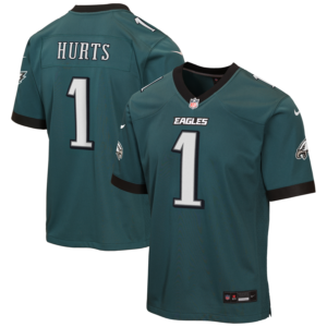 Jalen Hurts Philadelphia Eagles Nike Youth Team Game Jersey - Midnight Green