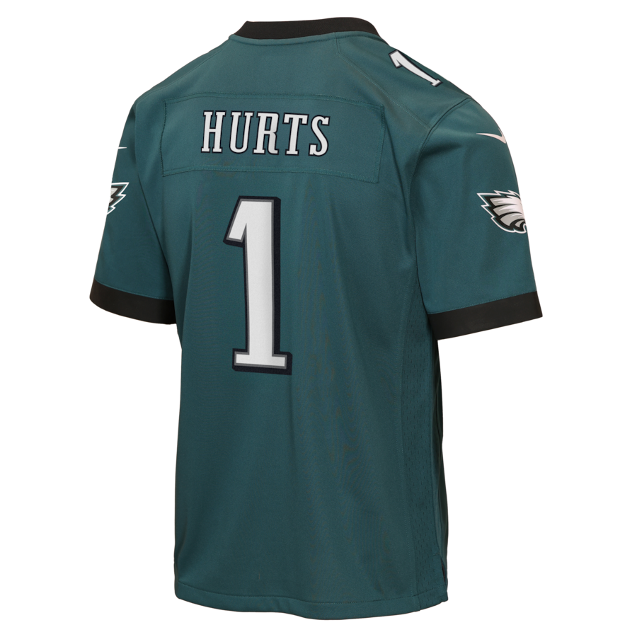 Jalen Hurts Philadelphia Eagles Nike Youth Team Game Jersey - Midnight Green thumbnail 4