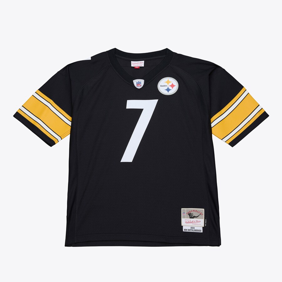 Ben Roethlisberger Pittsburgh Steelers Mitchell & Ness 2004 Legacy Throwback Replica Jersey - Black thumbnail 1