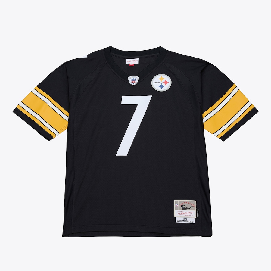 Ben Roethlisberger Pittsburgh Steelers Mitchell & Ness 2004 Legacy Throwback Replica Jersey - Black thumbnail 2