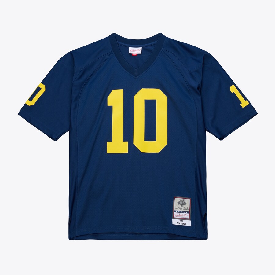Tom Brady Michigan Wolverines Mitchell & Ness 1999 College Vault Jersey - Navy thumbnail 1