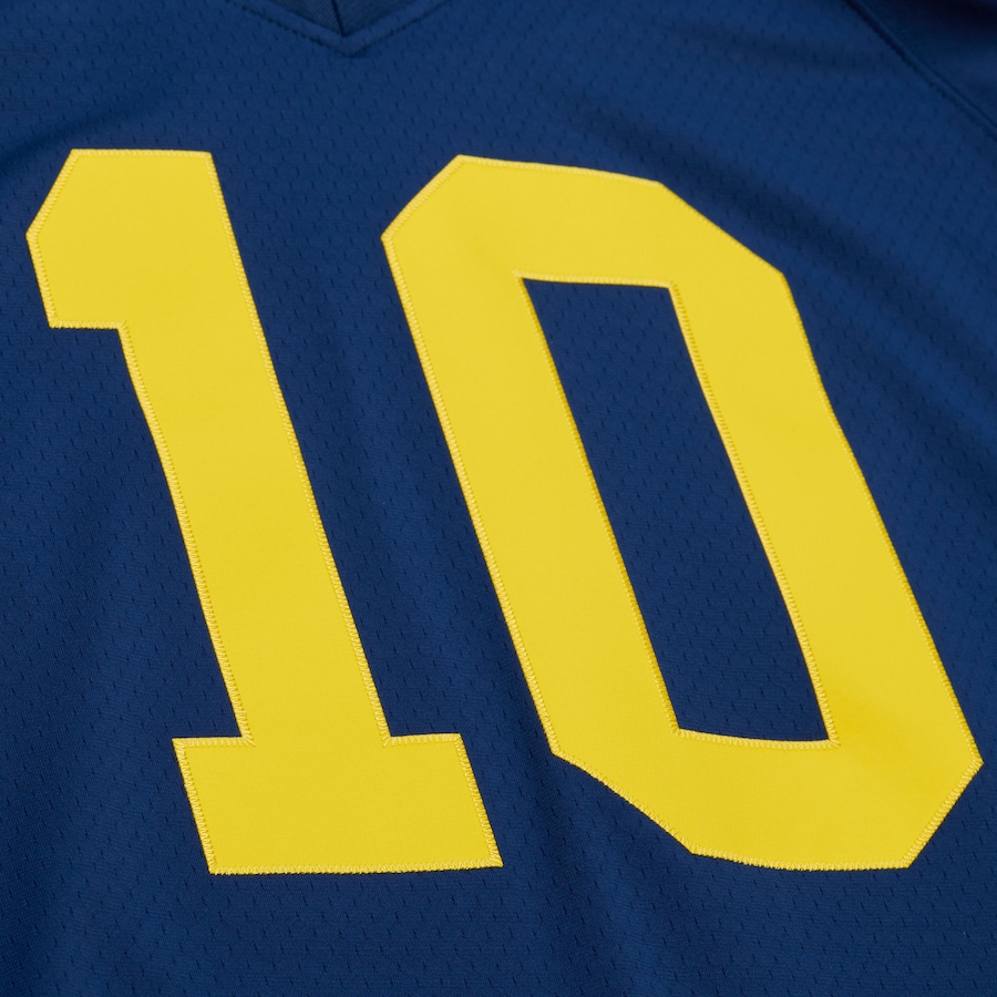 Tom Brady Michigan Wolverines Mitchell & Ness 1999 College Vault Jersey - Navy thumbnail 4
