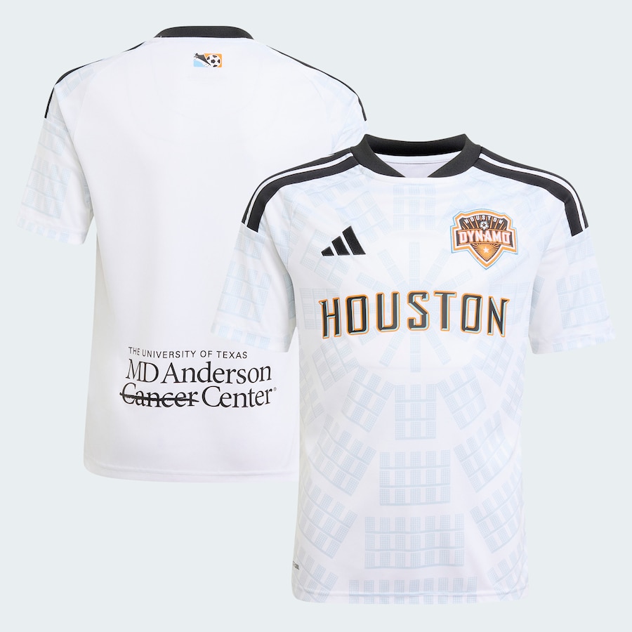 Houston Dynamo FC adidas Youth 2026 Archive Replica Jersey - White thumbnail 2