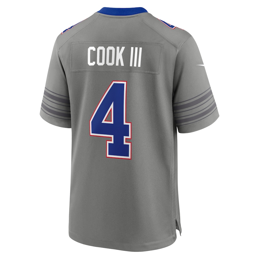 James Cook III Buffalo Bills Nike Nickel City Game Jersey - Gray thumbnail 4