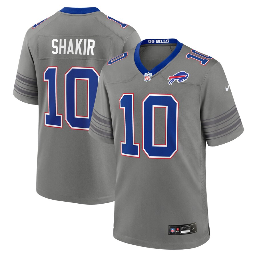 Khalil Shakir Buffalo Bills Nike Nickel City Game Jersey - Gray thumbnail 1