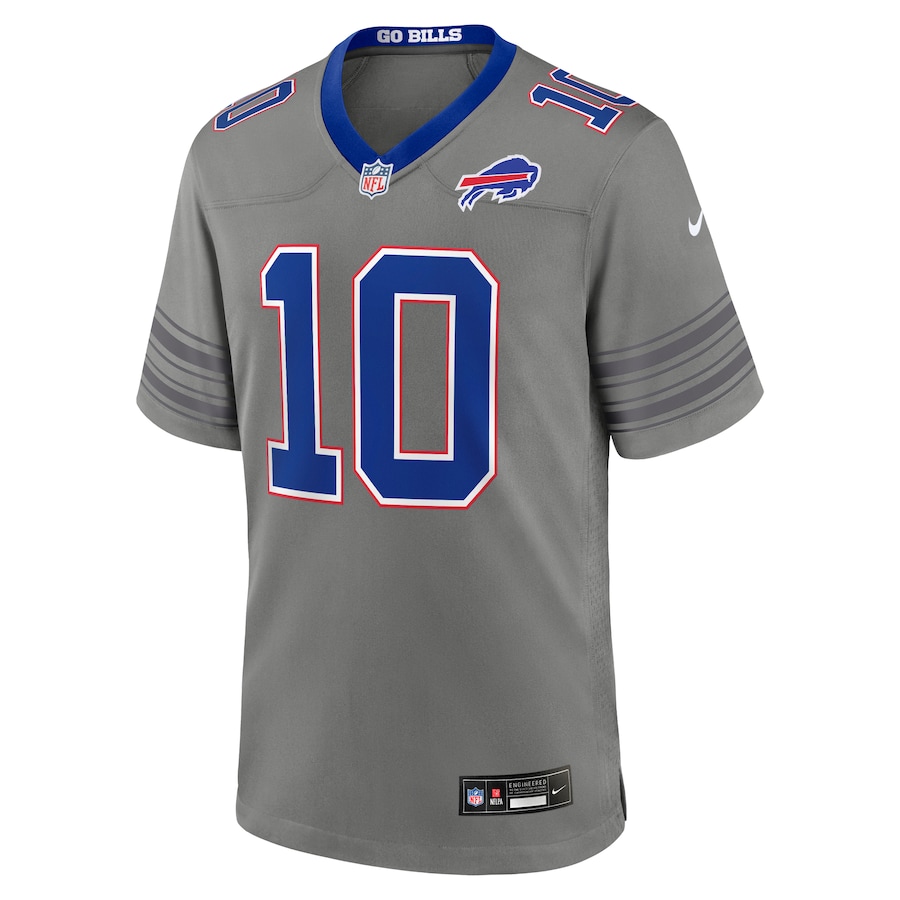 Khalil Shakir Buffalo Bills Nike Nickel City Game Jersey - Gray thumbnail 3