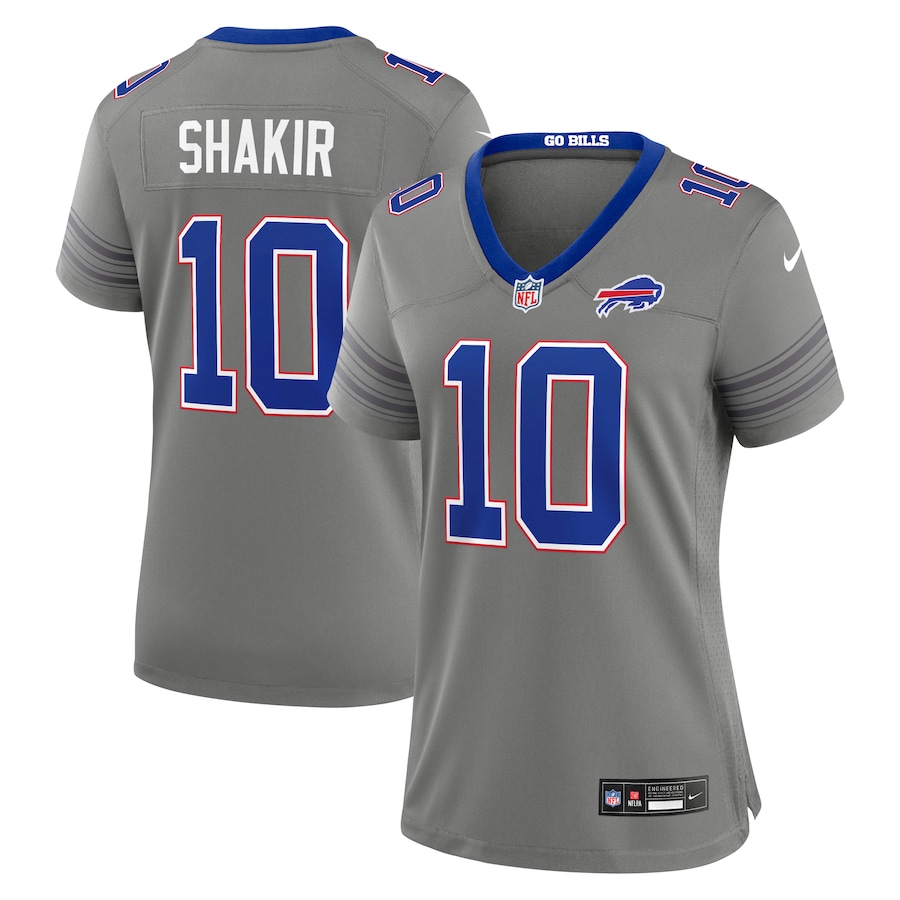 Khalil Shakir Buffalo Bills Nike Women's Nickel City Game Jersey - Gray thumbnail 2