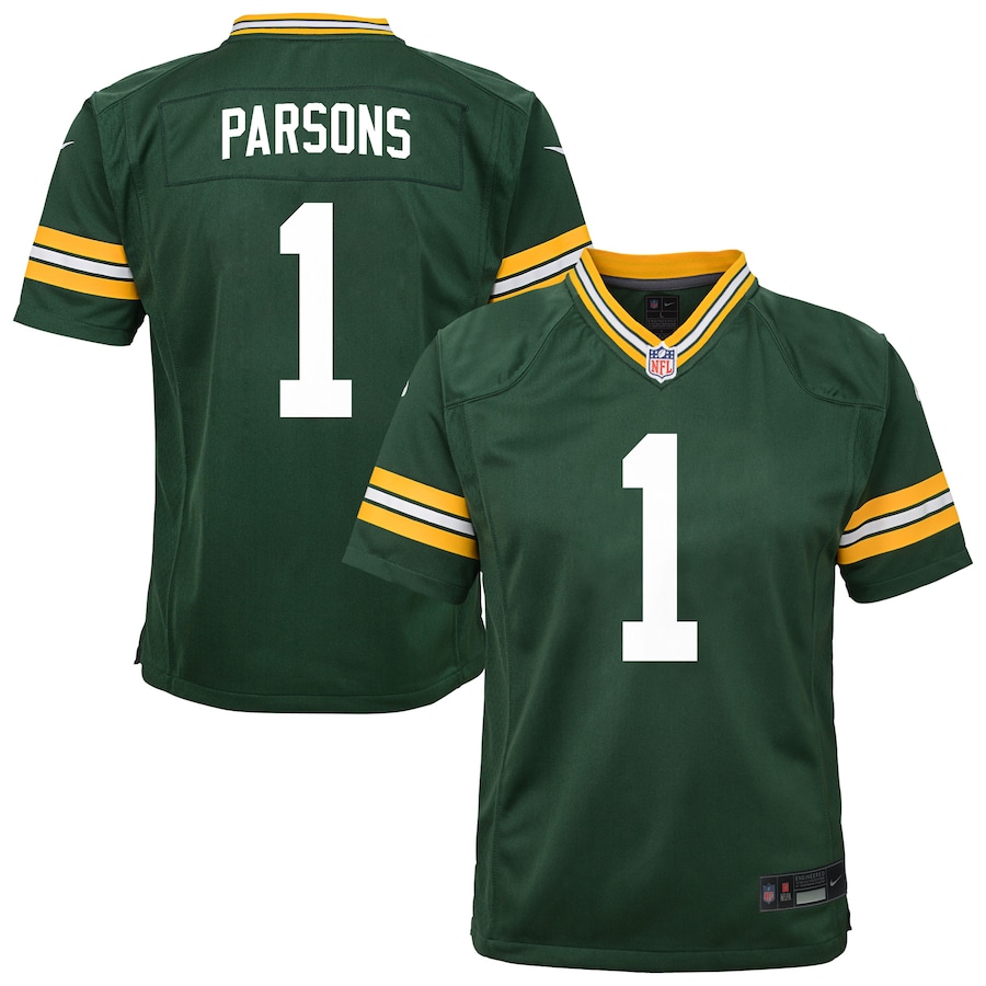 Micah Parsons Green Bay Packers Nike Preschool Team Game Jersey - Green thumbnail 2