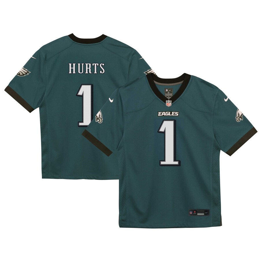 Jalen Hurts Philadelphia Eagles Nike Toddler Team Game Jersey - Midnight Green thumbnail 1