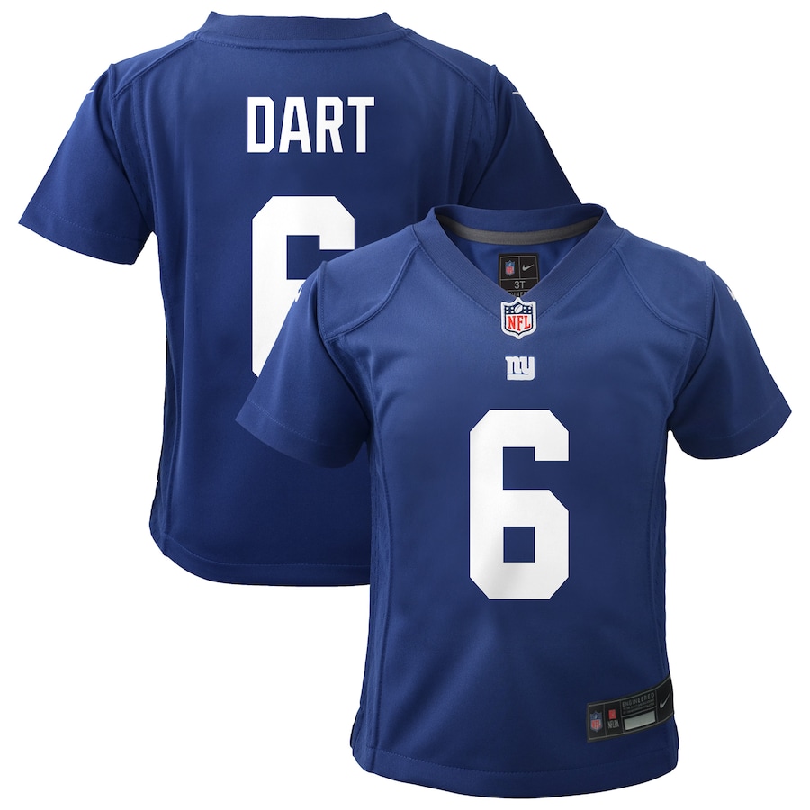 Jaxson Dart New York Giants Nike Preschool Team Game Jersey - Royal thumbnail 2