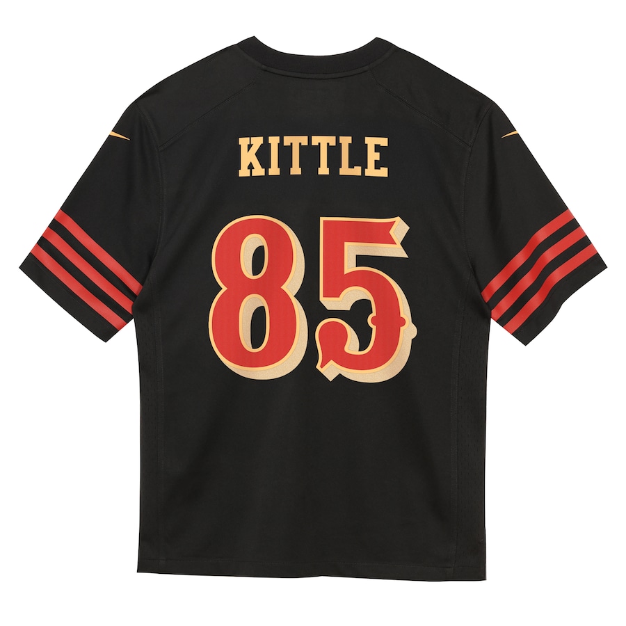 George Kittle San Francisco 49ers Nike Toddler 2025 Rivalries Collection Game Jersey - Black thumbnail 4