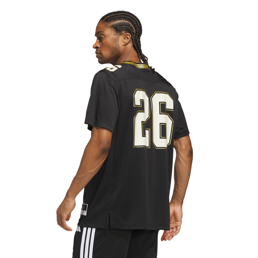 #26 Louisville Cardinals adidas For the Ville Premier Strategy Jersey - Black thumbnail 3