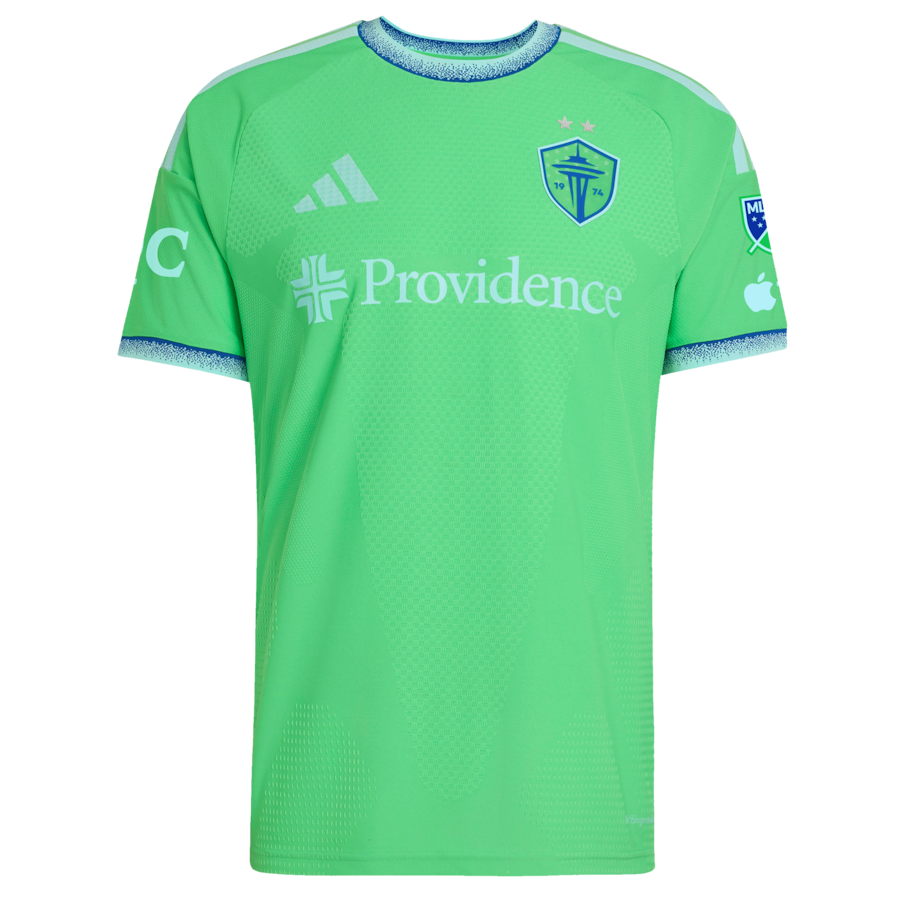 Seattle Sounders FC adidas 2026 The Evergreen State Kit On-Field Authentic Patch Jersey - Rave Green thumbnail 7