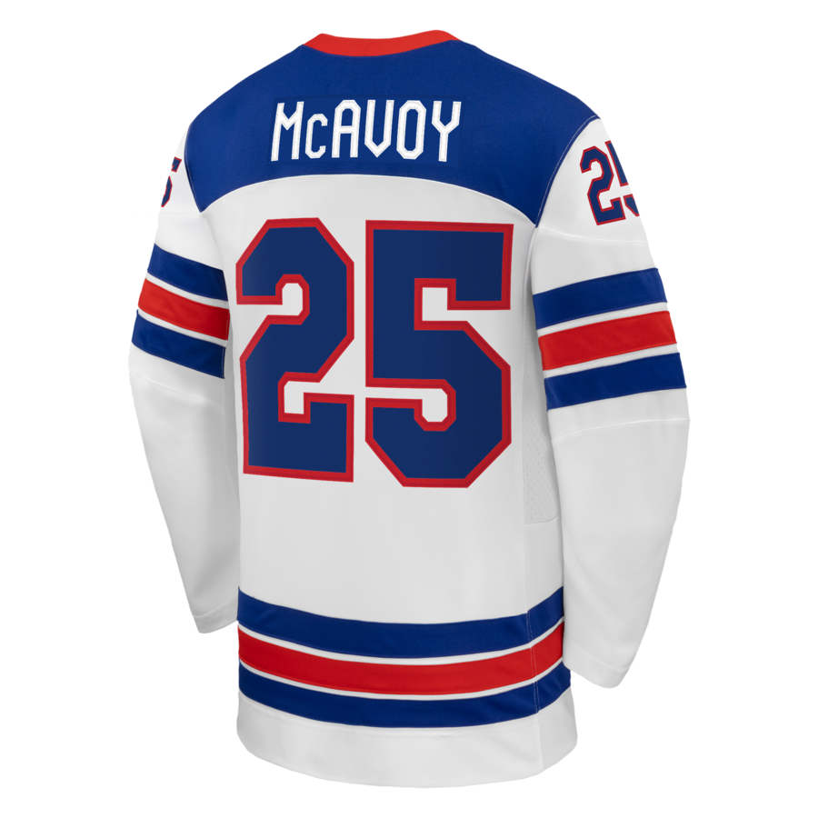Charlie McAvoy Nike US Hockey 2026 Away Replica Jersey - White thumbnail 4
