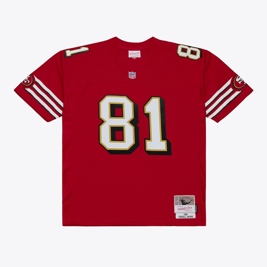 Terrell Owens San Francisco 49ers Mitchell & Ness 1996 Legacy Replica Player Jersey - Red thumbnail 1