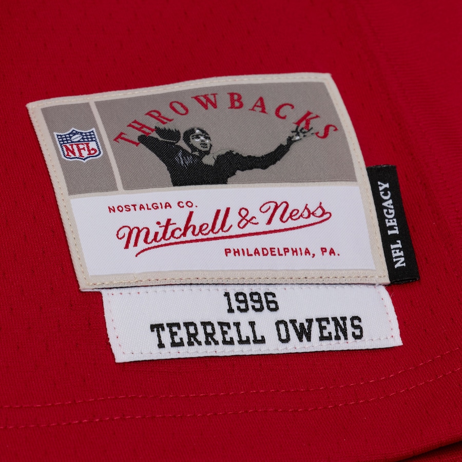 Terrell Owens San Francisco 49ers Mitchell & Ness 1996 Legacy Replica Player Jersey - Red thumbnail 4