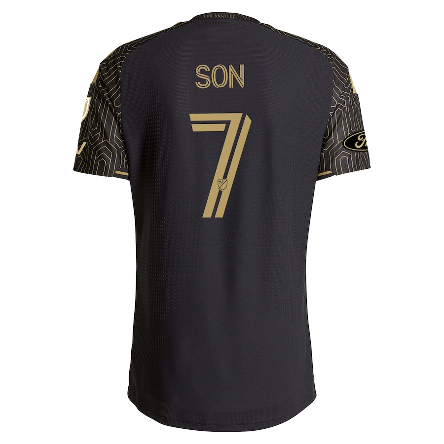 Son Heung-Min LAFC adidas 2026 Primary Kit On-Field Authentic Patch Jersey - Black thumbnail 4