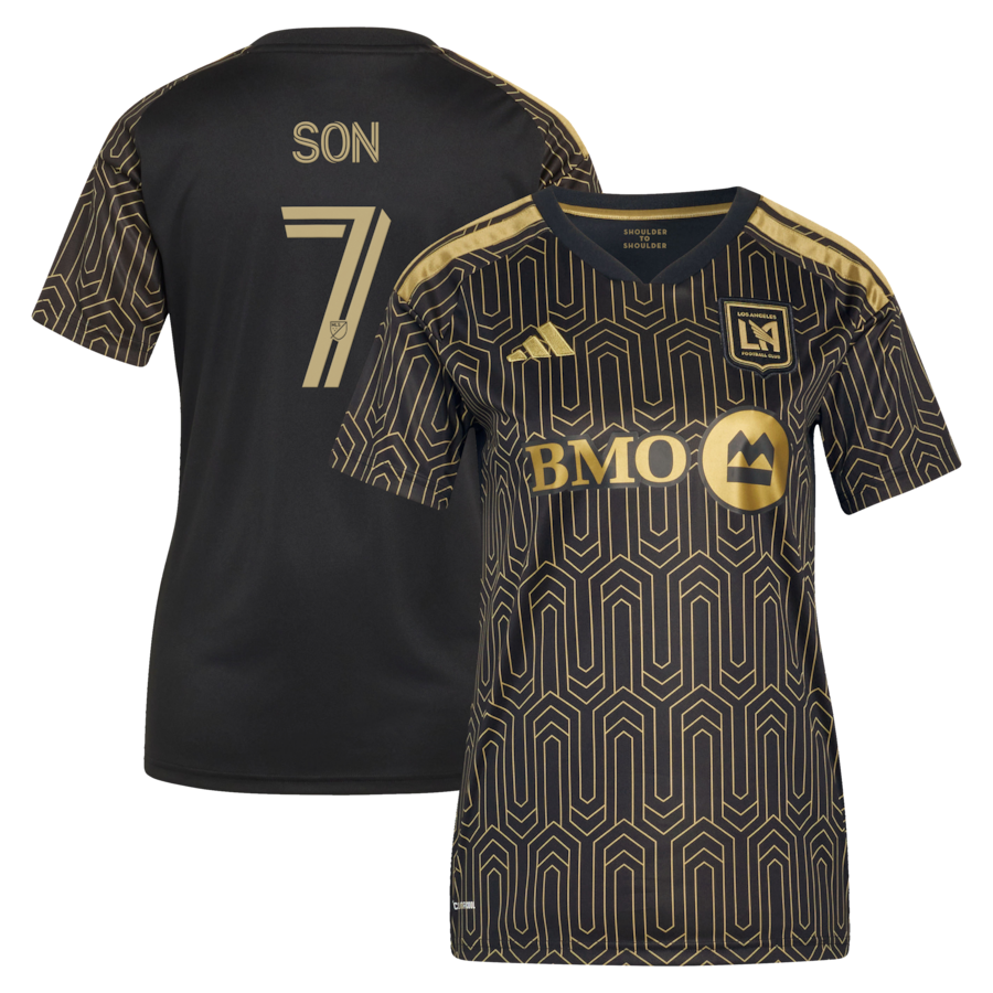 Son Heung-Min LAFC adidas Women's 2026 Primary Kit Replica Jersey - Black thumbnail 2