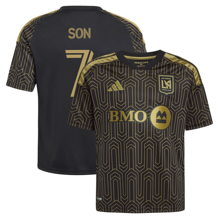 Son Heung-Min LAFC adidas Youth  2026 Primary Kit Replica Jersey - Black thumbnail 2