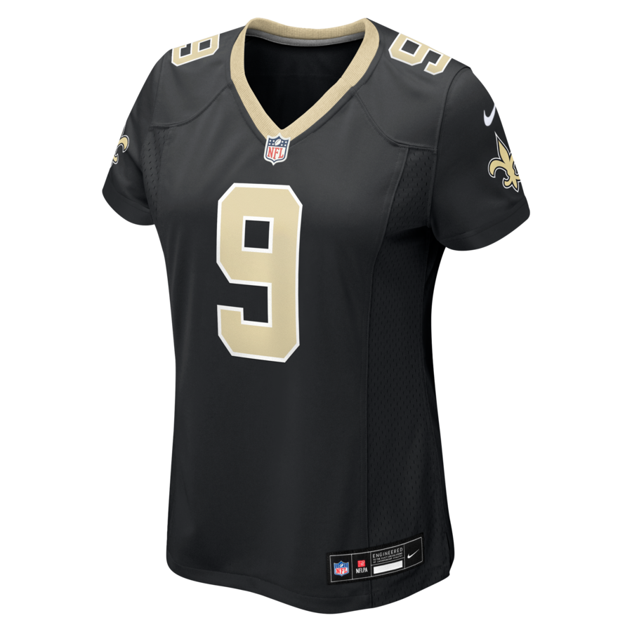 Drew Brees New Orleans Saints Nike Women's Team Game Jersey -  Black thumbnail 3