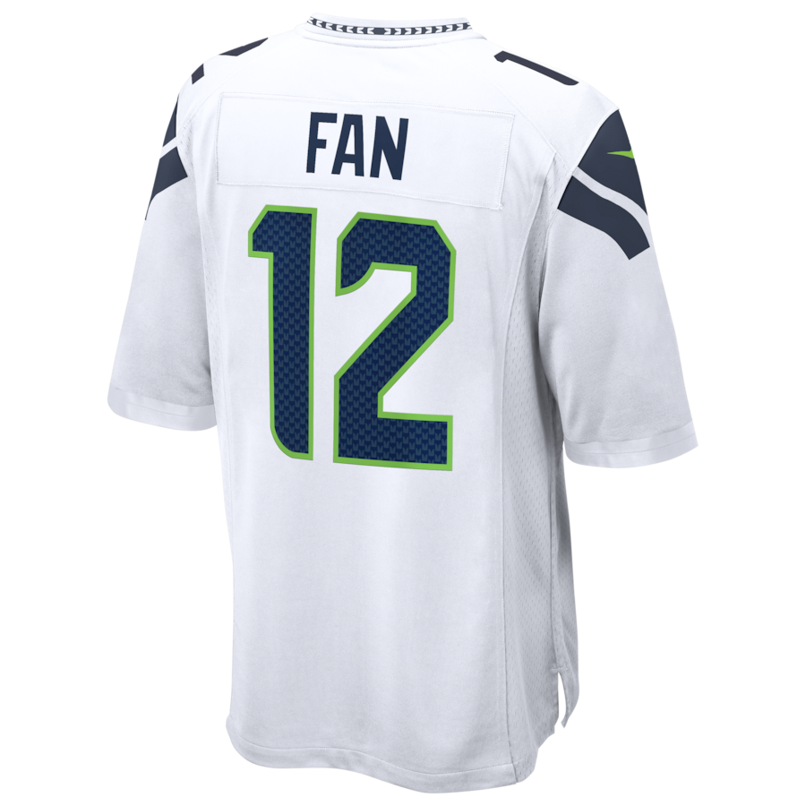 12s Seattle Seahawks Nike Game Jersey - White thumbnail 4