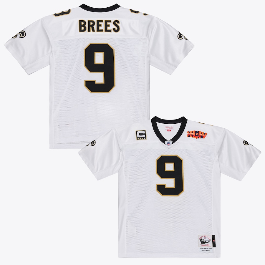 Drew Brees New Orleans Saints Mitchell & Ness Super Bowl XLIV Authentic Jersey - White thumbnail 2