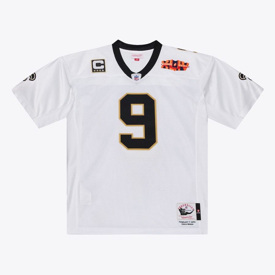 Drew Brees New Orleans Saints Mitchell & Ness Super Bowl XLIV Authentic Jersey - White thumbnail 3