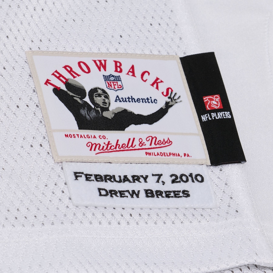 Drew Brees New Orleans Saints Mitchell & Ness Super Bowl XLIV Authentic Jersey - White thumbnail 5
