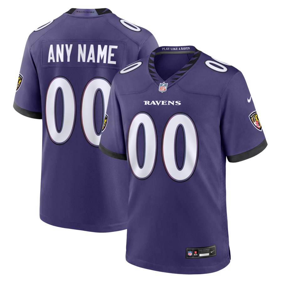 Baltimore Ravens Nike Custom Game Jersey - Purple