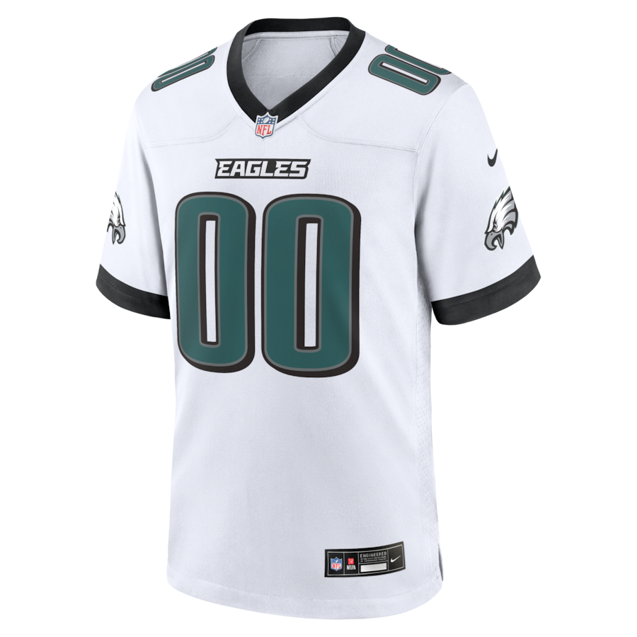 Philadelphia Eagles Nike White Custom Game Jersey - White thumbnail 3