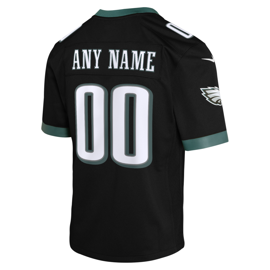 Philadelphia Eagles Nike Youth Alternate Custom Game Jersey - Black thumbnail 4