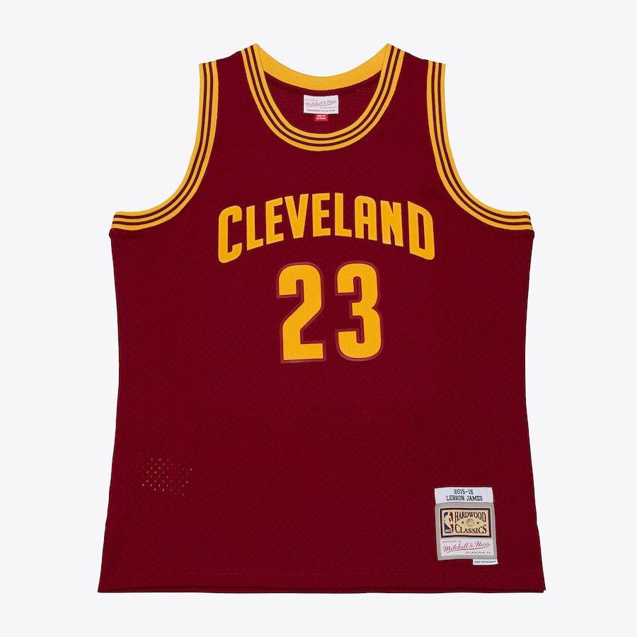 LeBron James Cleveland Cavaliers Mitchell & Ness 2015-16 Swingman Jersey - Wine thumbnail 2
