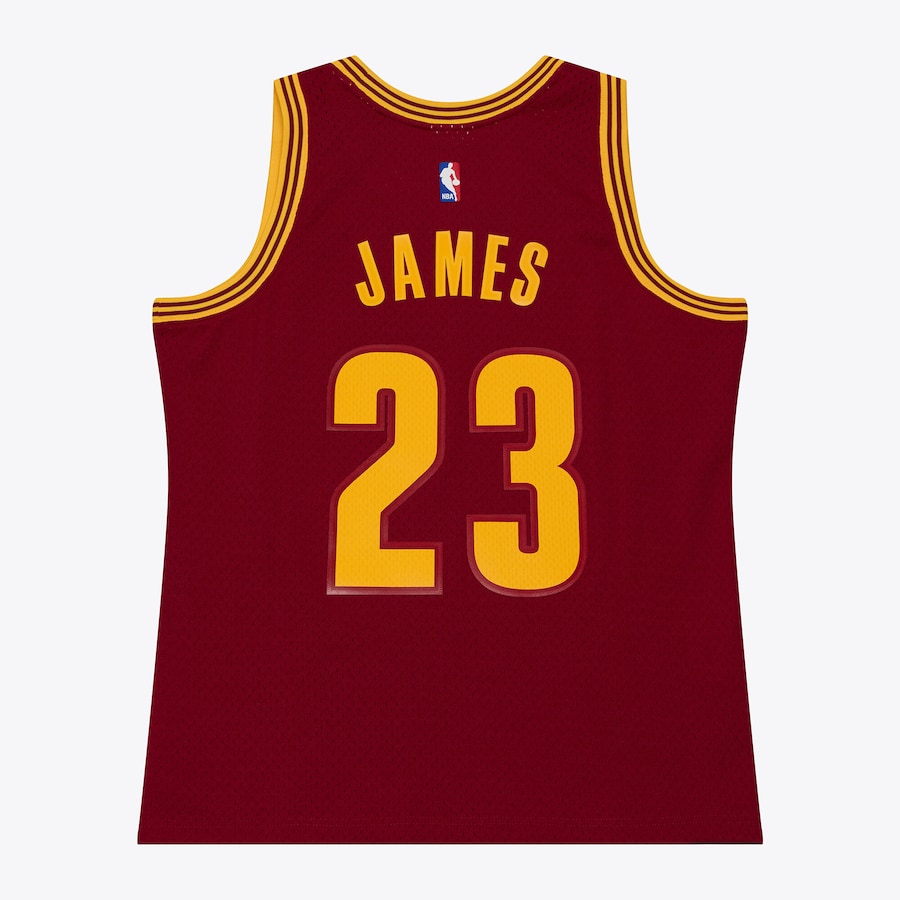 LeBron James Cleveland Cavaliers Mitchell & Ness 2015-16 Swingman Jersey - Wine thumbnail 3