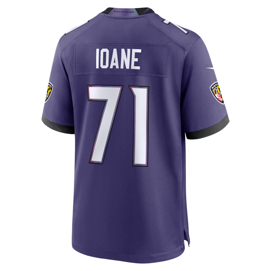 Olaivavega Ioane Baltimore Ravens Nike 2026 NFL Draft First Round Pick No. 14 Team Game Jersey - Purple thumbnail 4