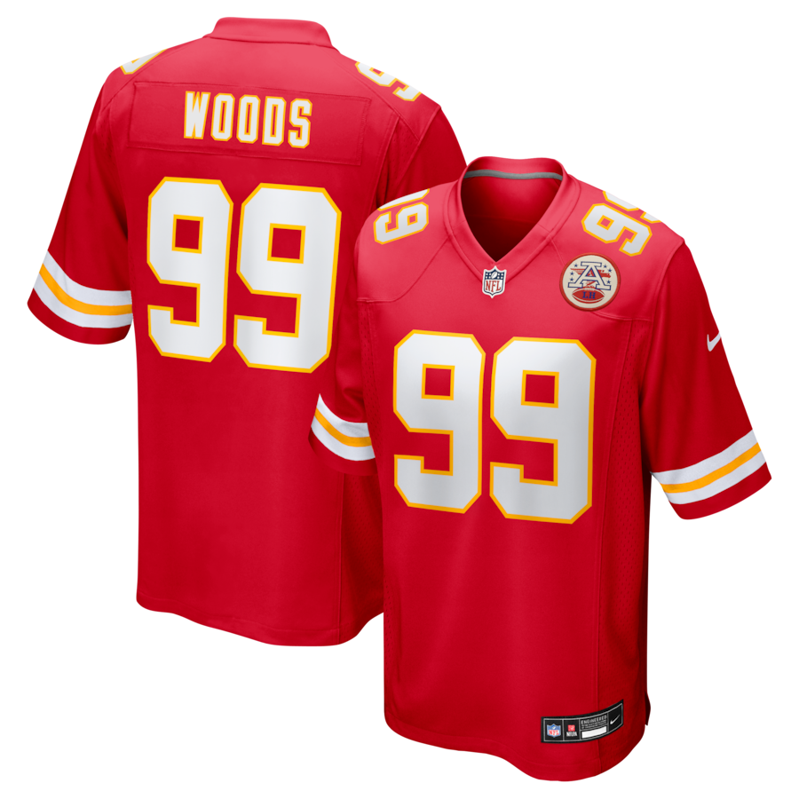 Peter Woods Kansas City Chiefs Nike 2026 NFL Draft First Round Pick No. 29 Team Game Jersey - Red thumbnail 2