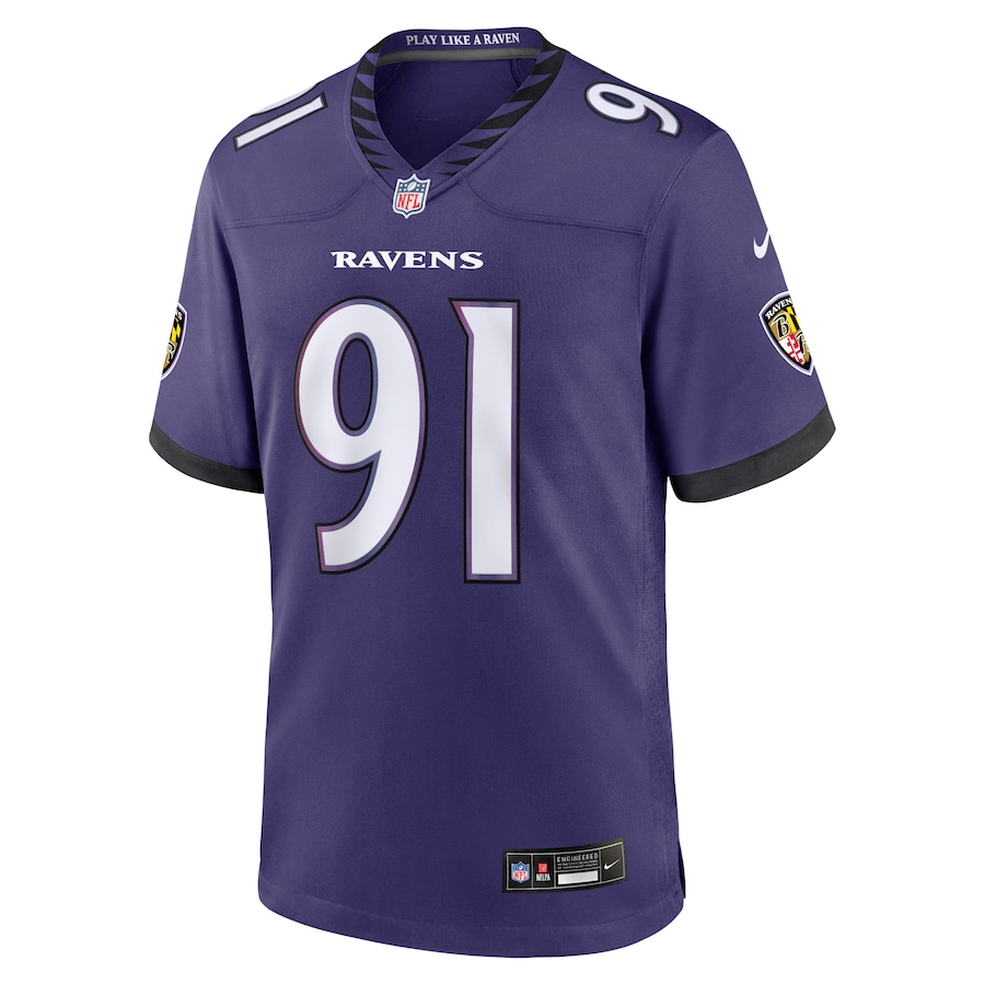 Trey Hendrickson Baltimore Ravens Nike Team Game Jersey - Purple thumbnail 3
