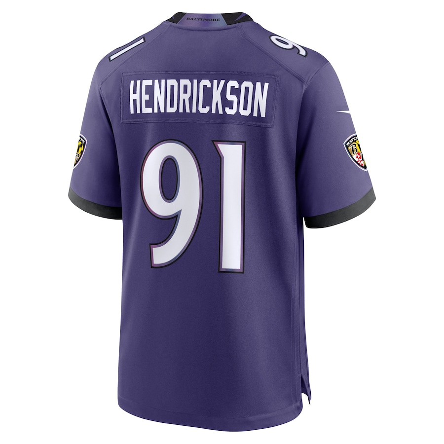 Trey Hendrickson Baltimore Ravens Nike Team Game Jersey - Purple thumbnail 4