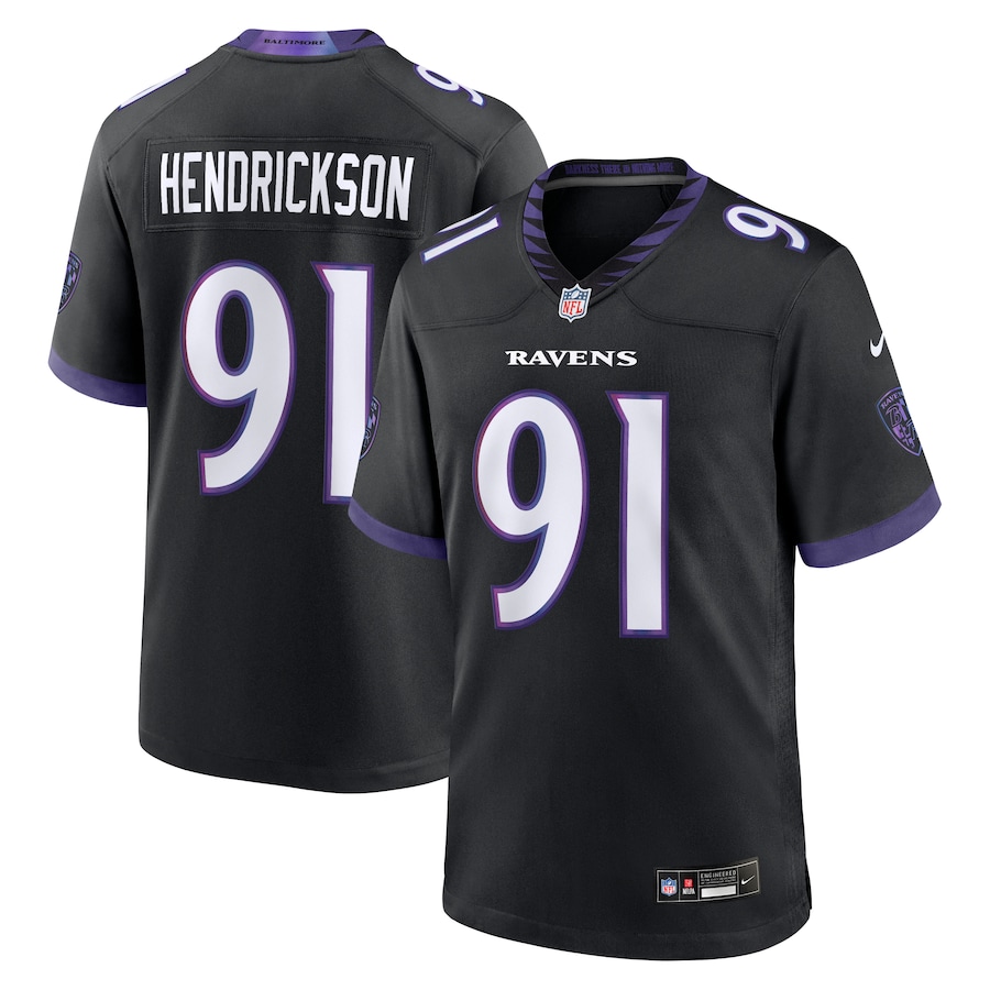 Trey Hendrickson Baltimore Ravens Nike Alternate Game Jersey - Black thumbnail 2