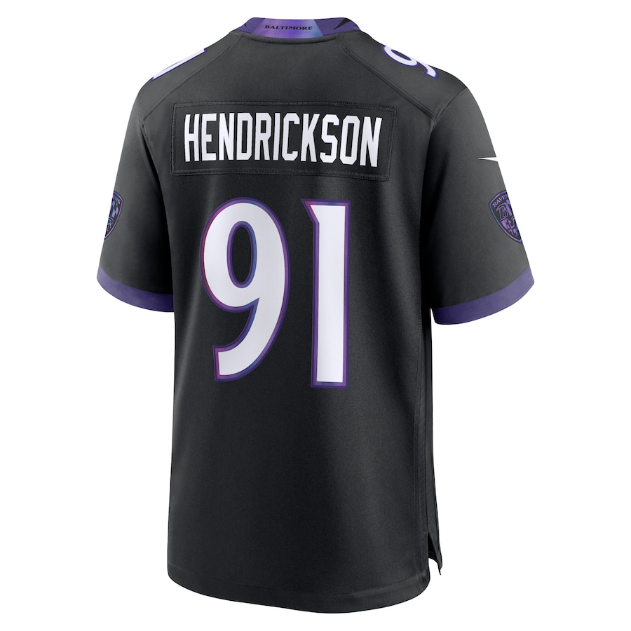 Trey Hendrickson Baltimore Ravens Nike Alternate Game Jersey - Black thumbnail 4