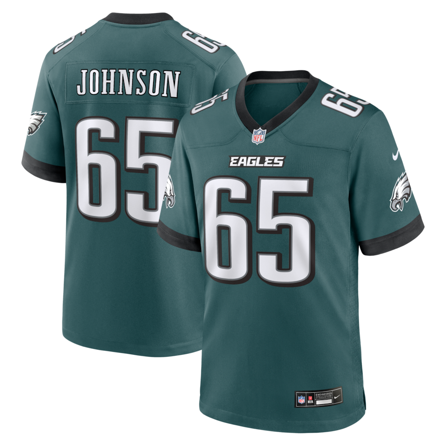 Lane Johnson Philadelphia Eagles Nike Team Game Jersey -  Midnight Green thumbnail 2