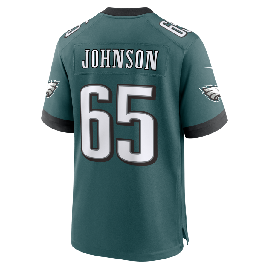 Lane Johnson Philadelphia Eagles Nike Team Game Jersey -  Midnight Green thumbnail 4