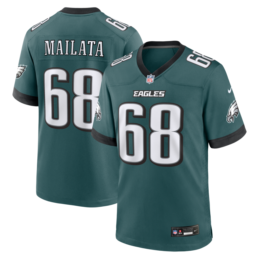 Jordan Mailata Philadelphia Eagles Nike Team Game Jersey -  Midnight Green thumbnail 1