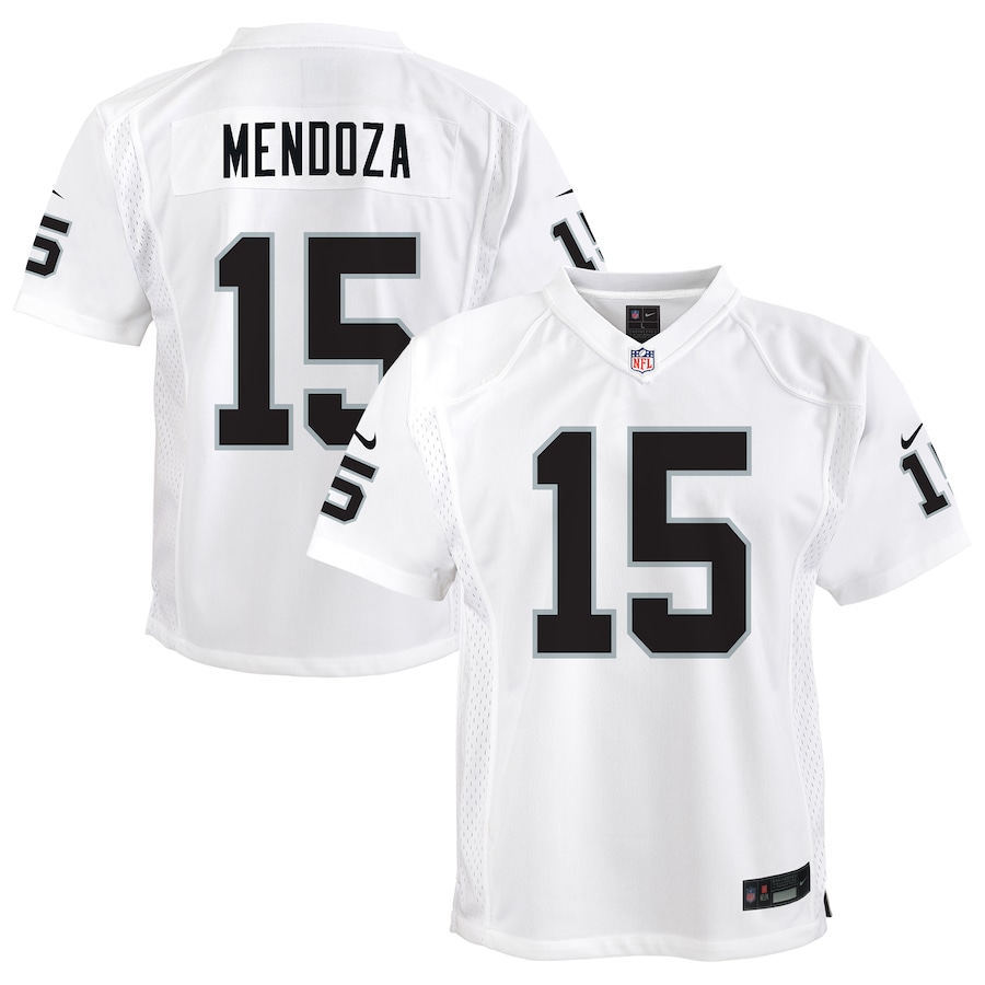 Fernando Mendoza Las Vegas Raiders Nike Youth Game Jersey - White thumbnail 2